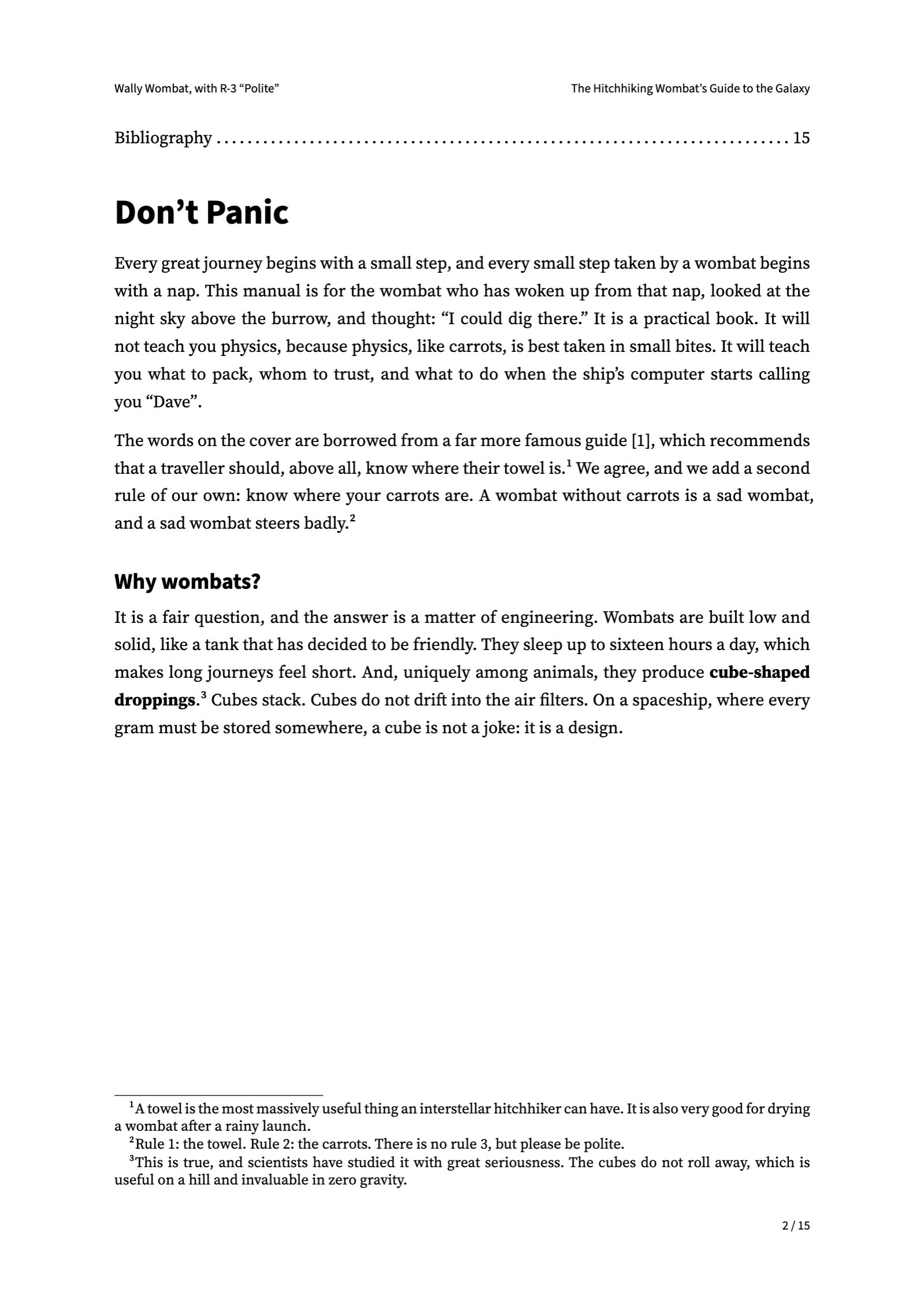 A page of the Metropole style: a bar of color, sans-serif headings and generous leading